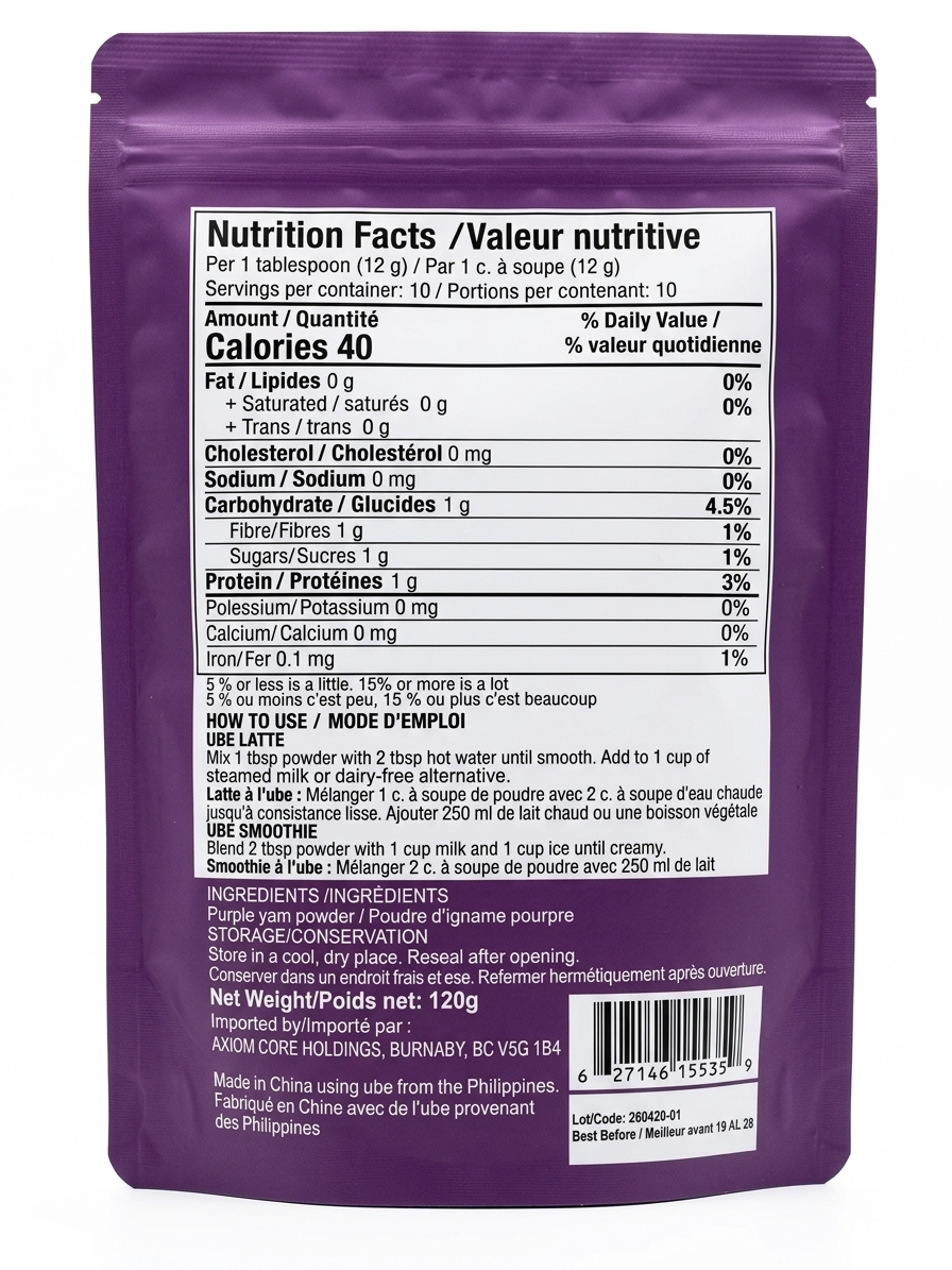 Simply Ube – 100% Pure Premium Purple Yam Powder (120g)