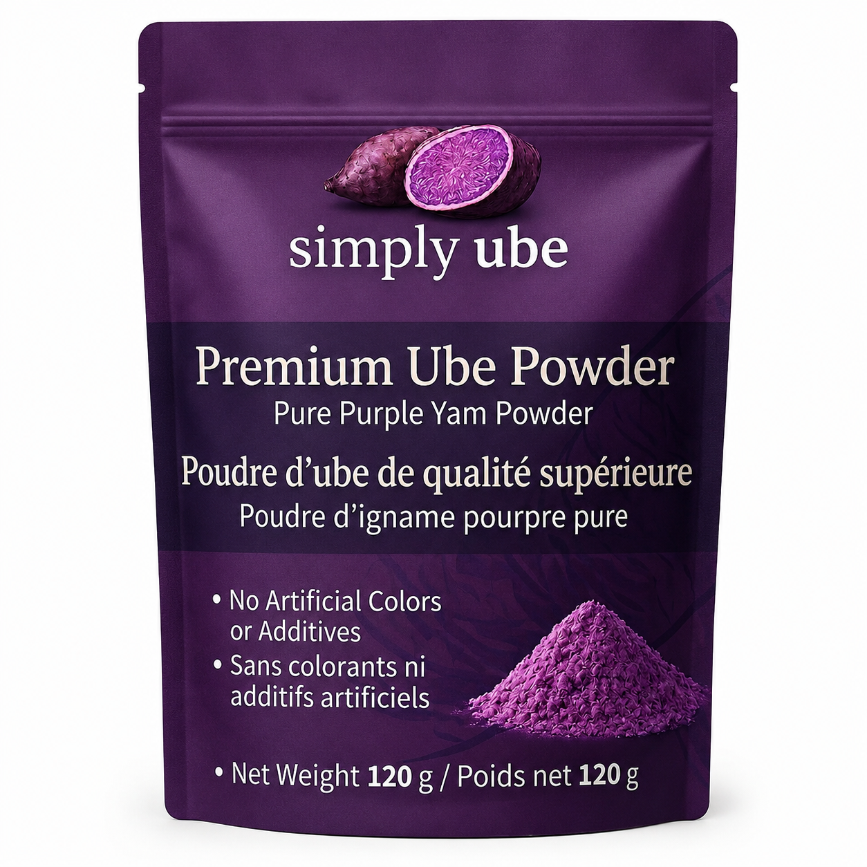 Simply Ube – 100% Pure Premium Purple Yam Powder (120g)