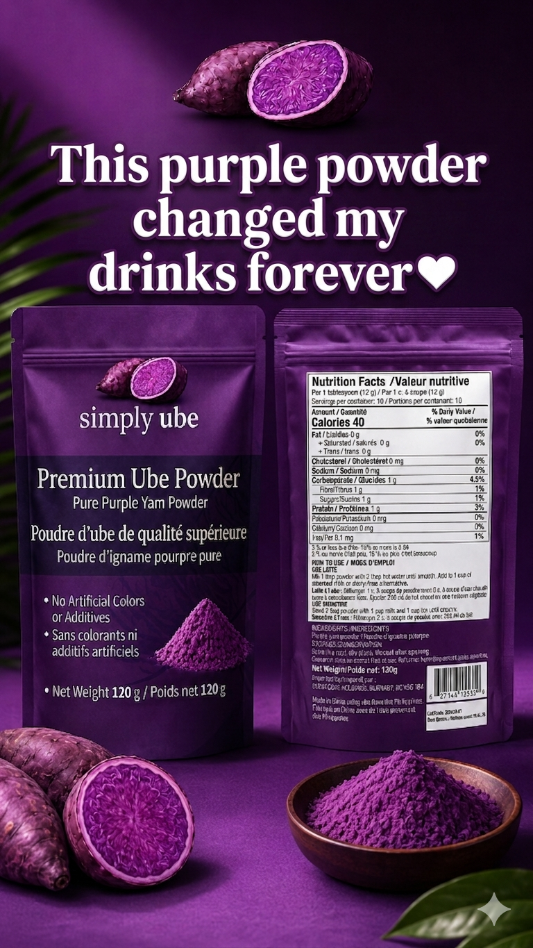 Simply Ube – 100% Pure Premium Purple Yam Powder (120g)